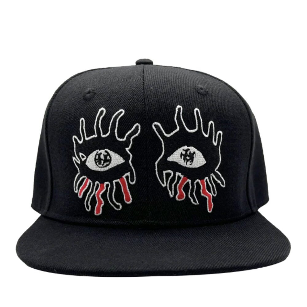 The Eyes Of Alice Cooper Black Embroidered Hat Cap Snapback Hat Heavy Metal